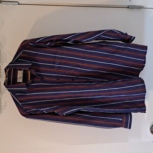 Vintage Nina Ricci Men's Multicolor Striped Shirt (Size M)